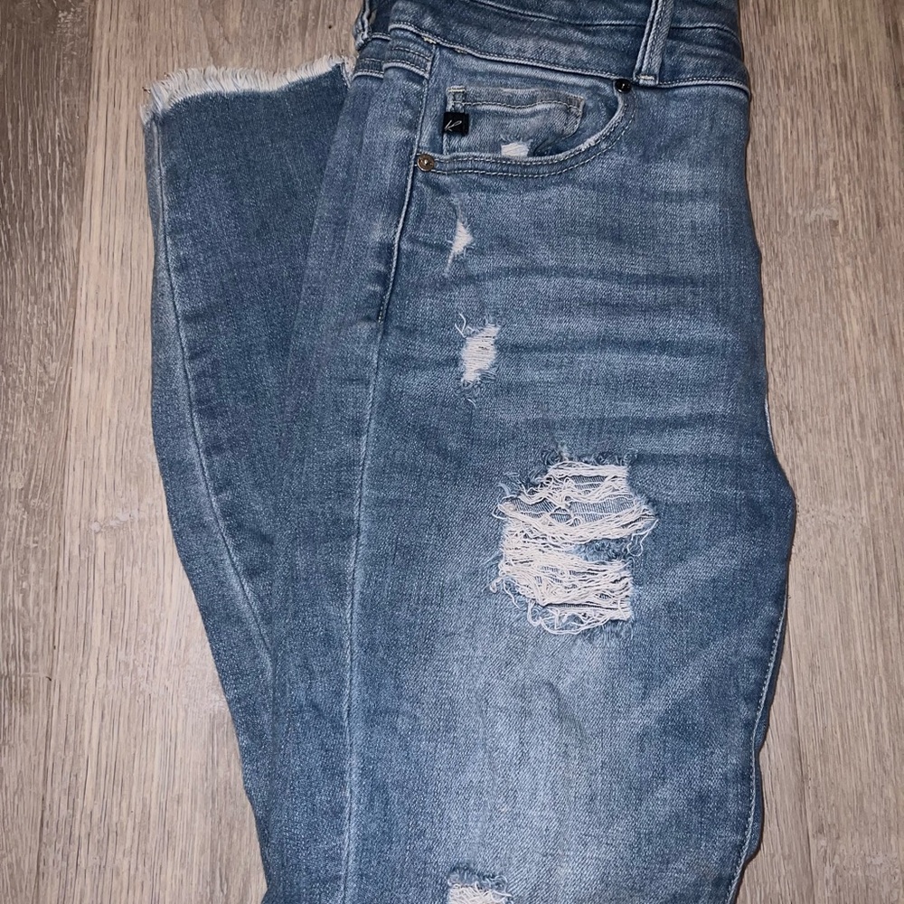 KanCan Distressed Skinny Jeans in Blue